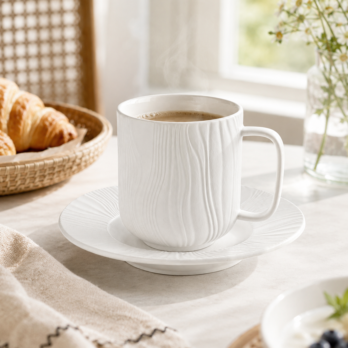 High-End Flowing Water Ceramic Mug Set