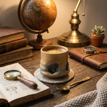 Hand-Shaped Rustic Ceramic Cup